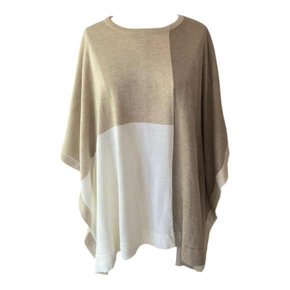 Calvin Klein Colorblock Poncho Sweater – Size L/XL - Picture 1 of 5